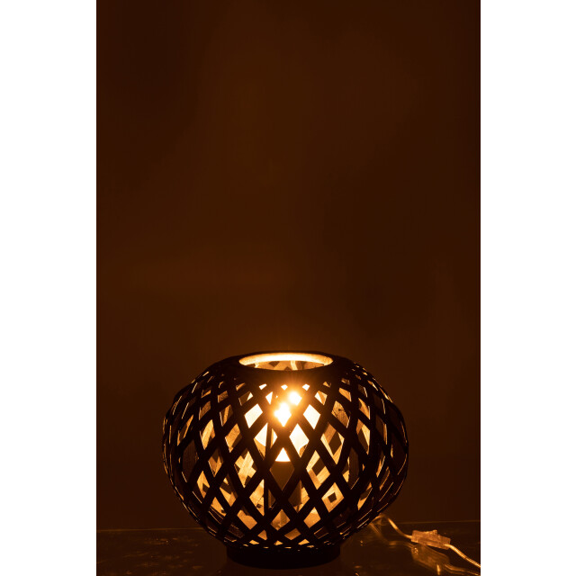 J-Line table lamp bamboo black 30x30x24.5cm 3000822 large