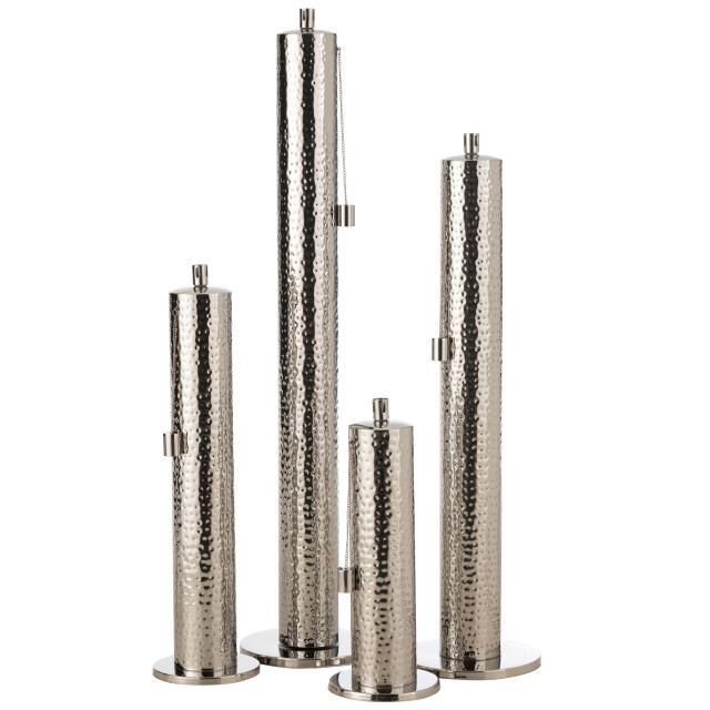 J-Line fakkel tiffany stainless steel zilver extralarge 23.5x23.5x106cm 3014818 large