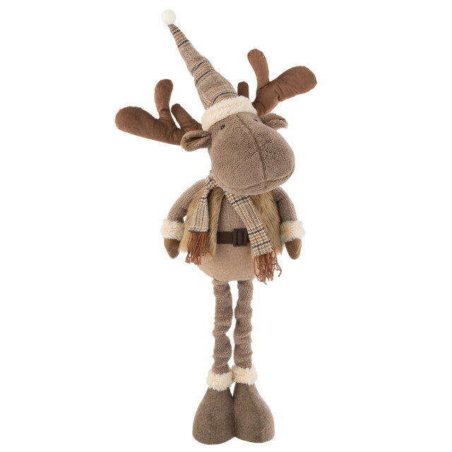 J-Line rendier winter staand textiel large 47x41x82cm 3007068 large
