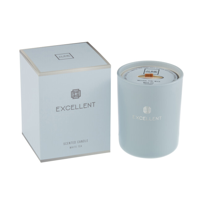 J-Line geurkaars excellent glas licht medium-80u 11x11x14.5cm 3014691 large