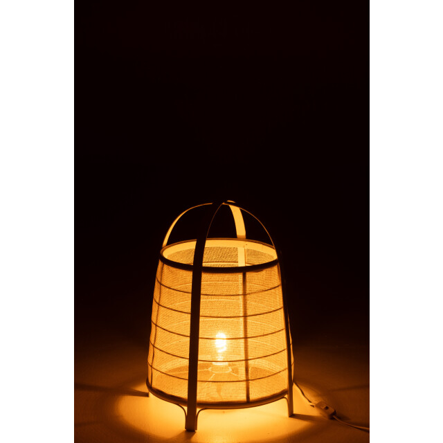 J-Line lamp rya katoen/bamboe wit large 36.5x36.5x52.5cm 3002409 large