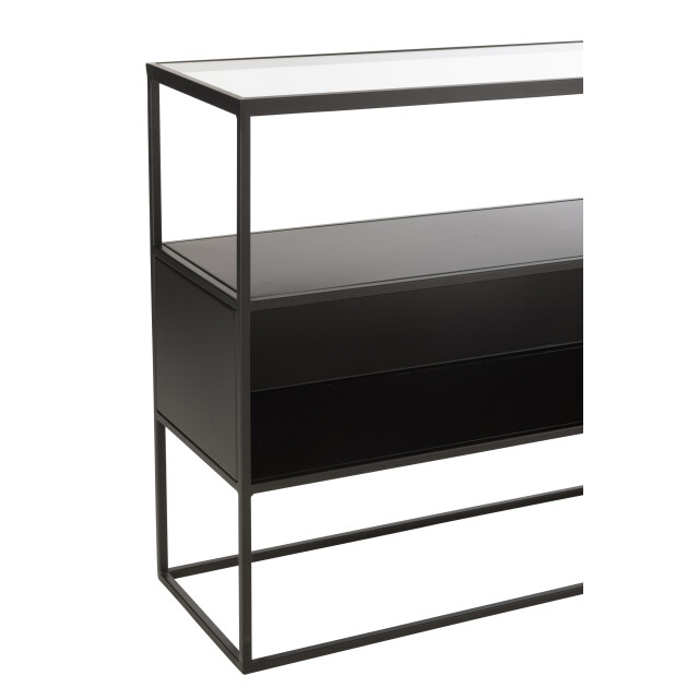 J-Line console vierkant metaal/glas 140x30x72cm 3002397 large