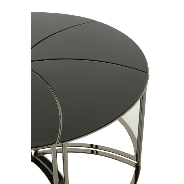 J-Line set van zes tafels tornado metaal/mdf/glas 100x100x48cm 3001615 large