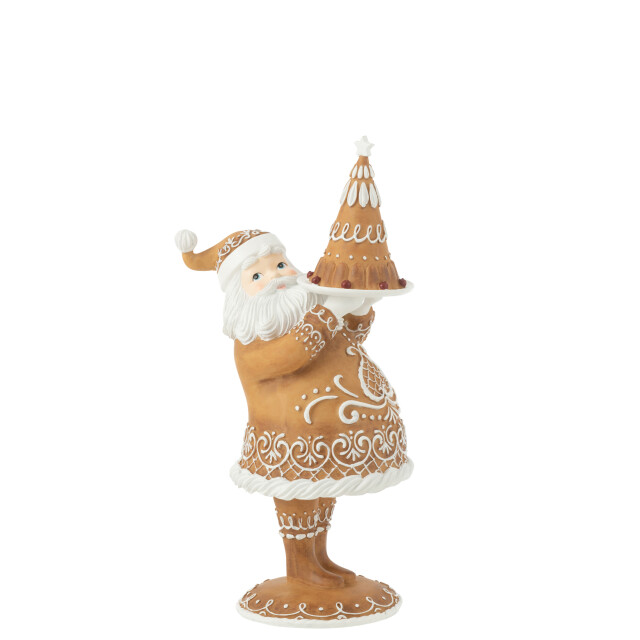 J-Line peperkoek kerstman cake resine 22.5x16.5x43cm 3008556 large