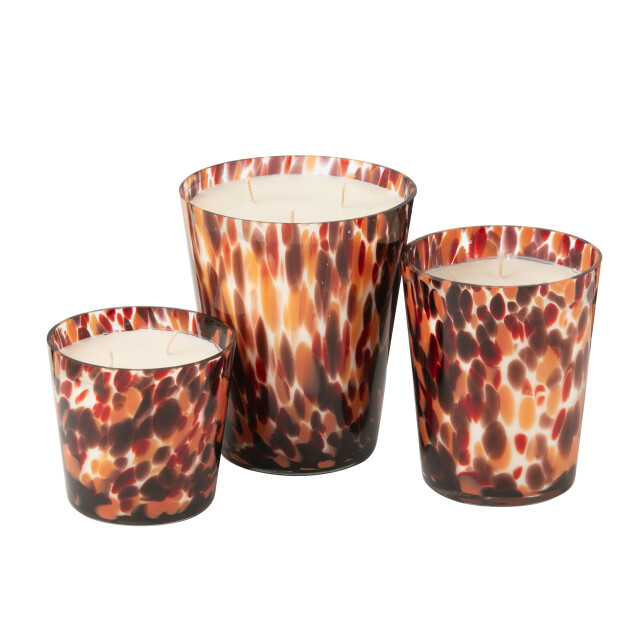 J-Line geurkaars noa rood mix large-95u 17.5x17.5x20cm 3015413 large