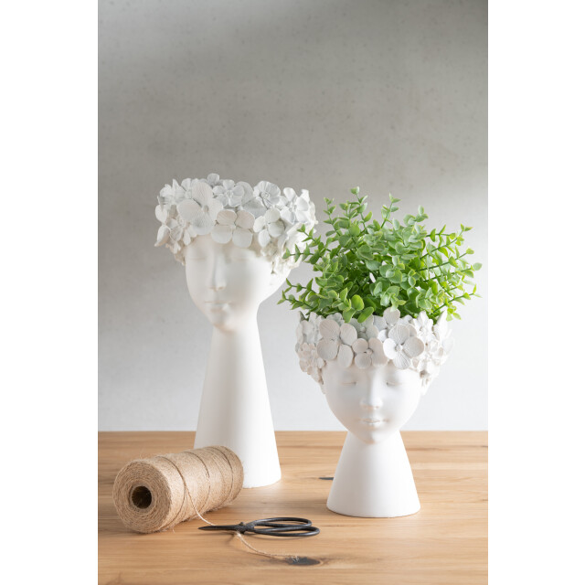 J-Line bloempot kop resine small 21x21x23cm 3008105 large