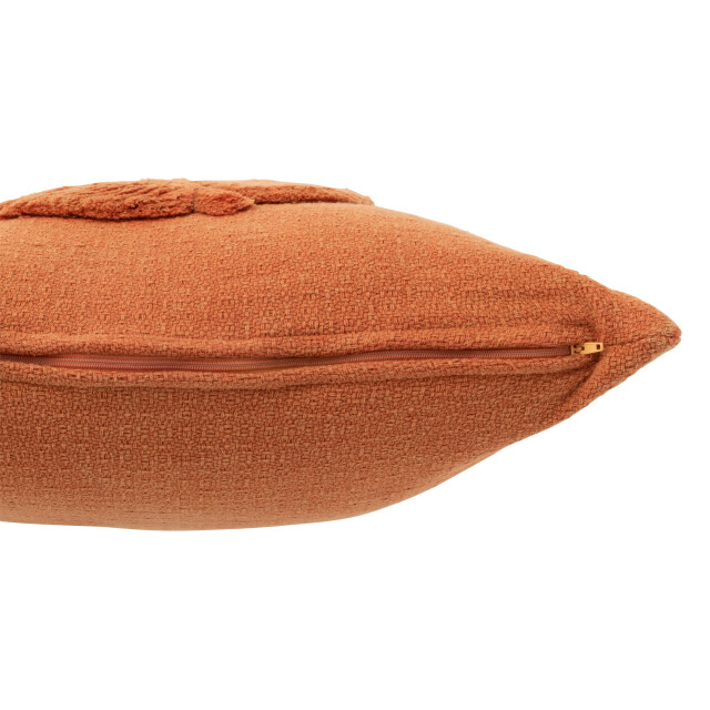 J-Line kussen tropisch blad textiel terracotta 45x45x10cm 3001432 large