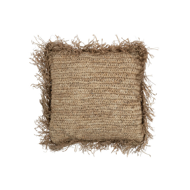 J-Line kussen jeff vierkant rafia large 50x50x10cm 3000632 large