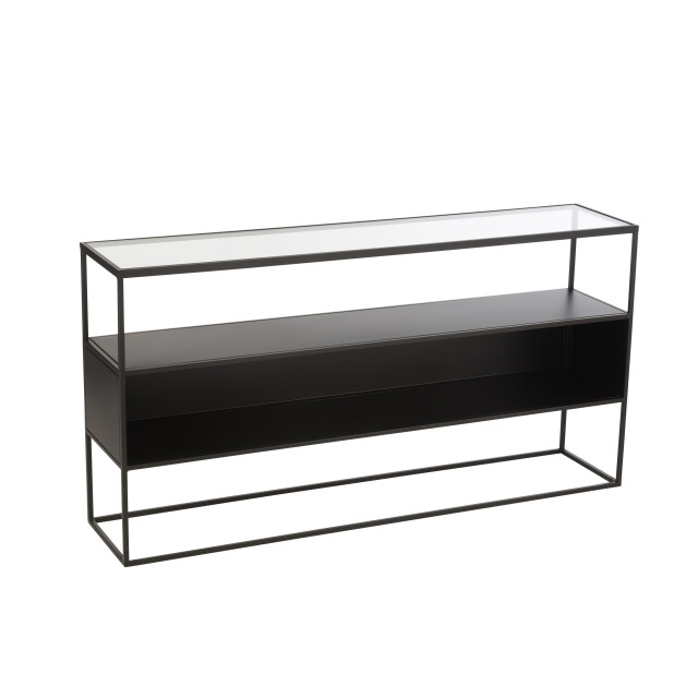 J-Line console vierkant metaal/glas 140x30x72cm 3002397 large