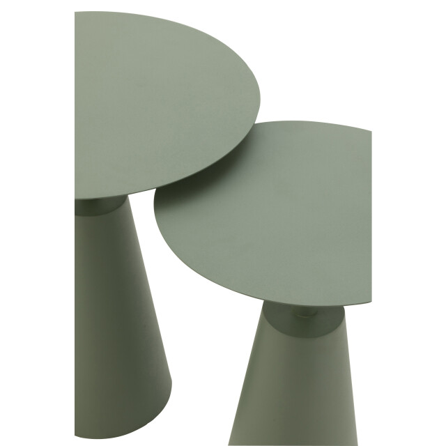 J-Line set van 2 tafels rond ijzer 48x48x56cm 3001920 large