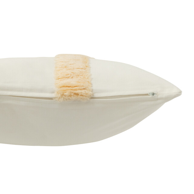 J-Line kussen cirkel textiel wit/ 43x43x10cm 3001409 large