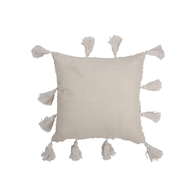 J-Line kussen kwast polyester 45x45x10cm 3000460 large