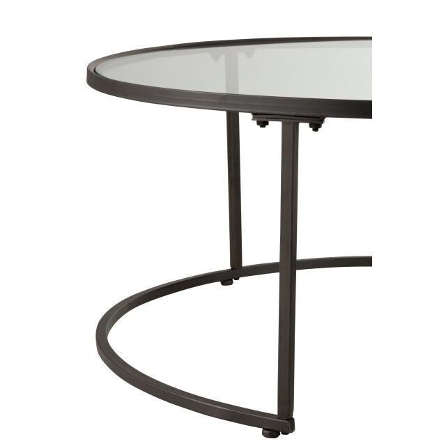 J-Line salontafelset rond metaal 91x91x41cm set van 2 2999126 large