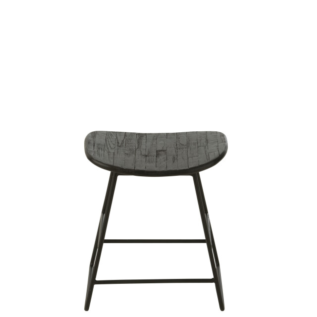 J-Line kruk rechthoekig gerecycleerd teak small 40x30x45cm 3001932 large