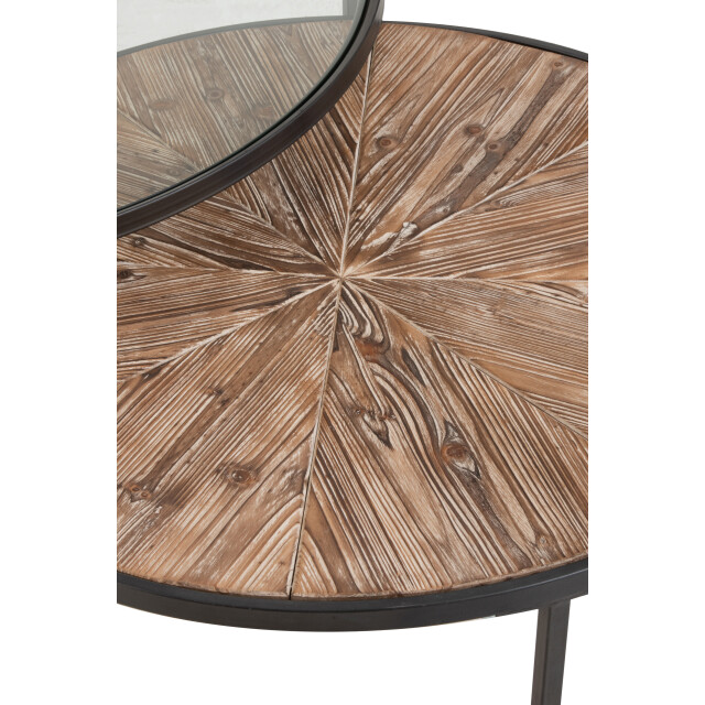 J-Line salontafelset rond metaal 91x91x41cm set van 2 2999126 large