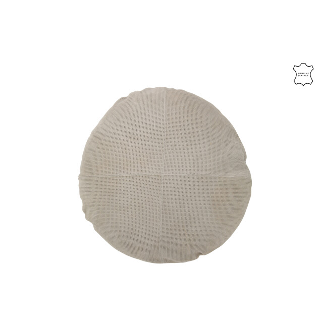 J-Line kussen rond leder 45x45x8cm 3001693 large