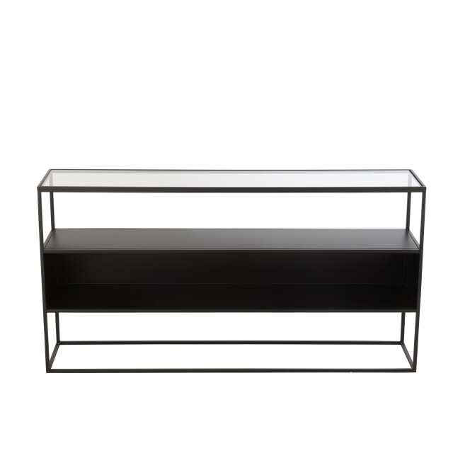 J-Line console vierkant metaal/glas 140x30x72cm 3002397 large