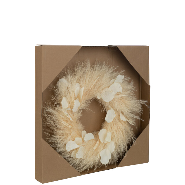 J-Line krans gedroogde planten/bladeren large 50x50x7cm 3009263 large