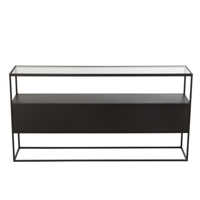 J-Line console vierkant metaal/glas 140x30x72cm 3002397 large