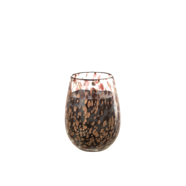 J-Line geurkaars mia zwart/mix glas medium 15x15x22.5cm 3015280 large