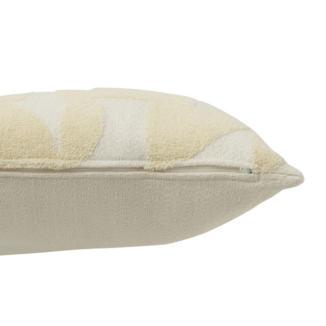 J-Line kussen geo textiel wit/licht 43x43x10cm 3001416 large