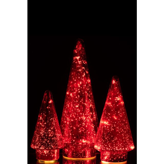 J-Line kerstboom led glas large 12x12x33cm 3007049 large