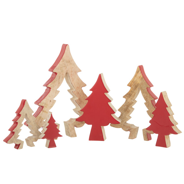 J-Line puzzel kerstboom mango l 24.5x4x30cm 3006921 large