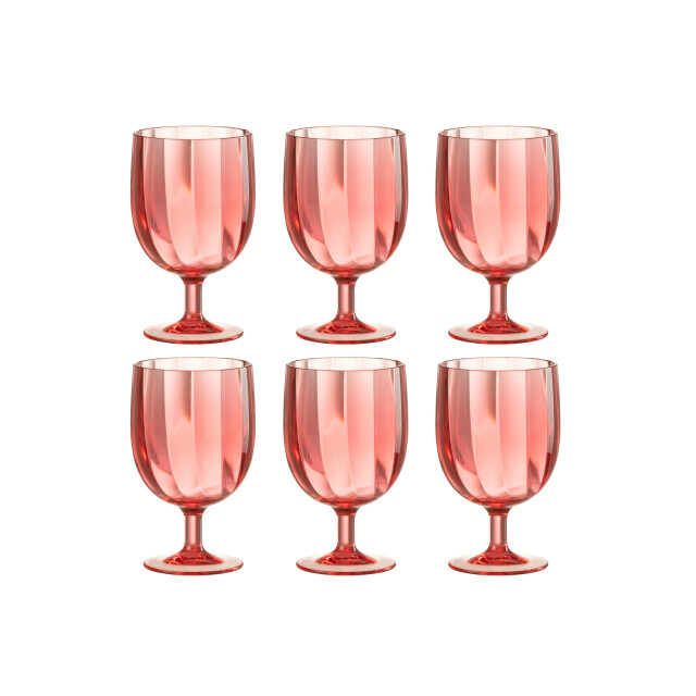 J-Line doos van 6 stuks glas met steel plastic 25.3x16.8x14.5cm 3015398 large