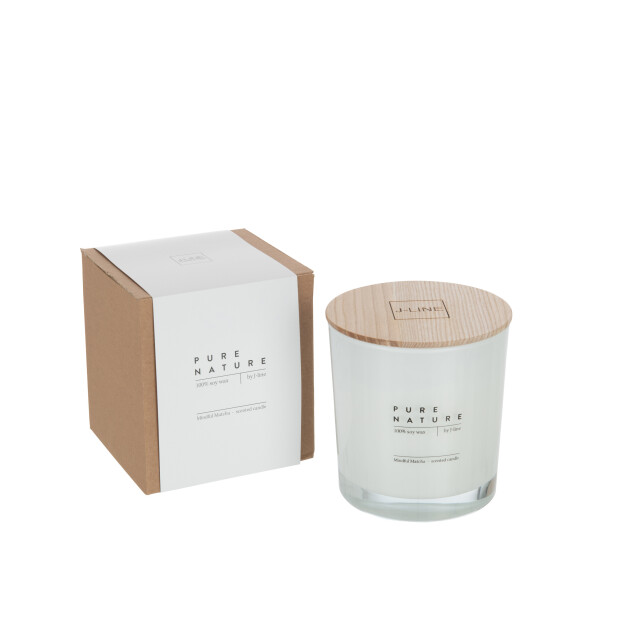 J-Line kaars mindful matcha soja was large-60h 12x12x12.5cm 3015095 large