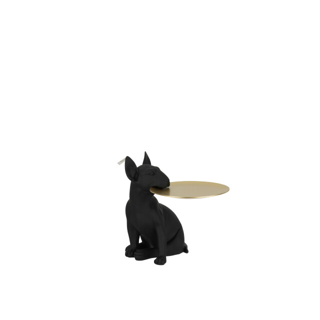 J-Line plateau hond poly /goud 32x23x28cm 3008054 large