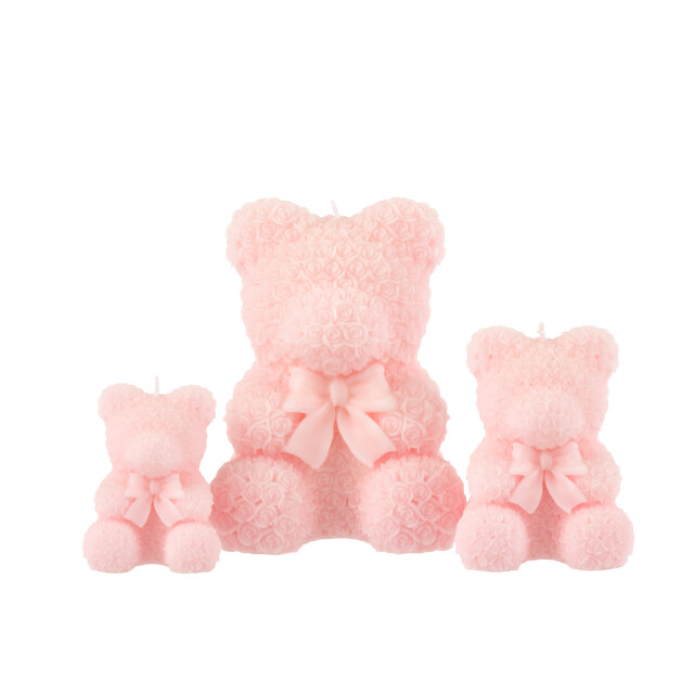 J-Line kaars teddy beer large-25u 14x14x21cm 3015015 large