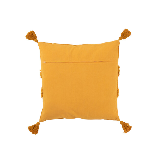 J-Line kussen u vorm patroon katoen koraal vierkant 63x63x12cm 3001371 large