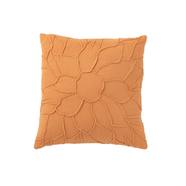 J-Line kussen bloem textiel koraal 43x43x10cm 3065940 large