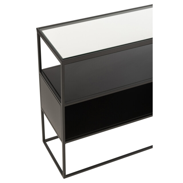 J-Line console vierkant metaal/glas 140x30x72cm 3002397 large