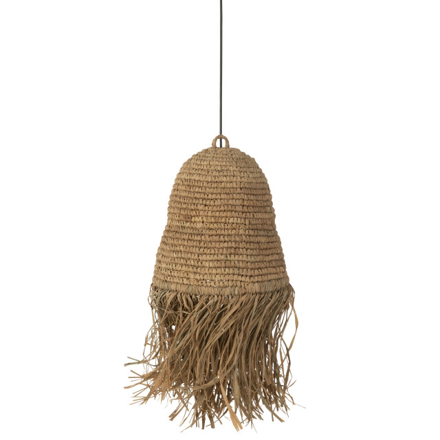 J-Line lampenkap franjes sisal natuur 31x31x37cm 3002148 large