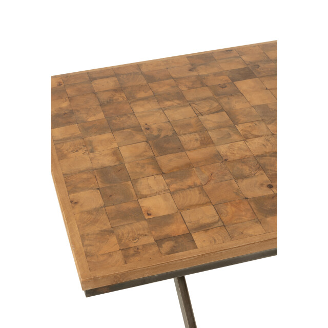 J-Line eettafel yoni metaal/mangohout /grijs 180x90x76cm 3001771 large