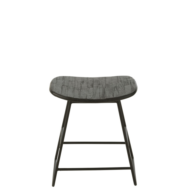J-Line kruk rechthoekig gerecycleerd teak small 40x30x45cm 3001932 large