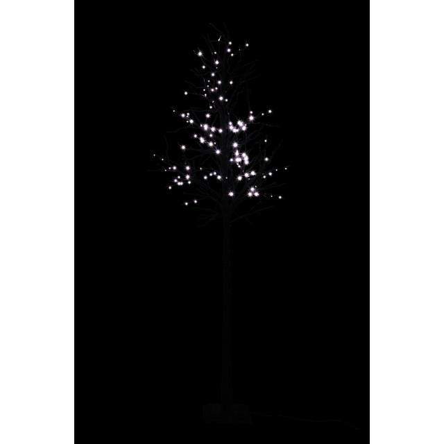 J-Line boom kaal+150warm wit leds + adapter draad 3m glitter zw xl - 3002871 large