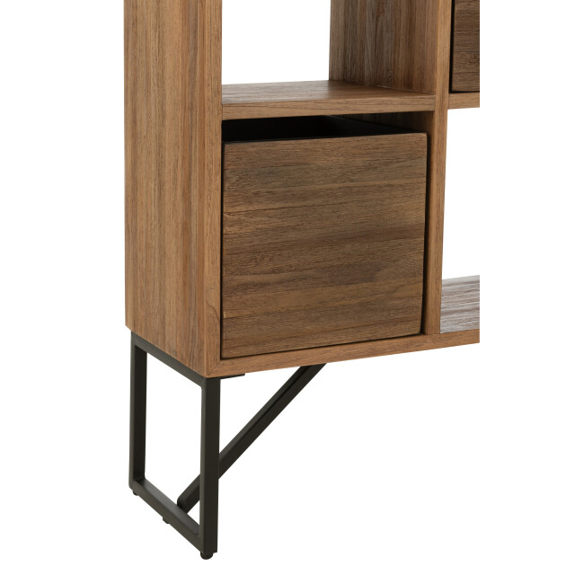 J-Line kast met lades gerecycleerd teak 100x30x158cm 3001948 large