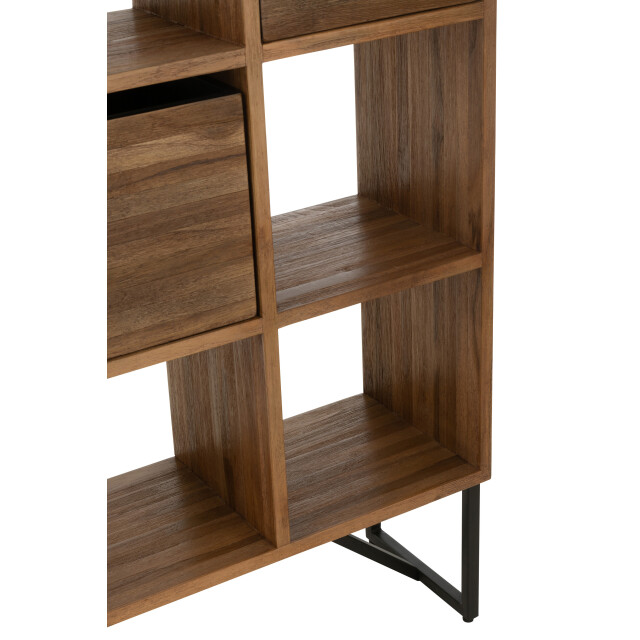 J-Line kast met lades gerecycleerd teak 100x30x158cm 3001948 large