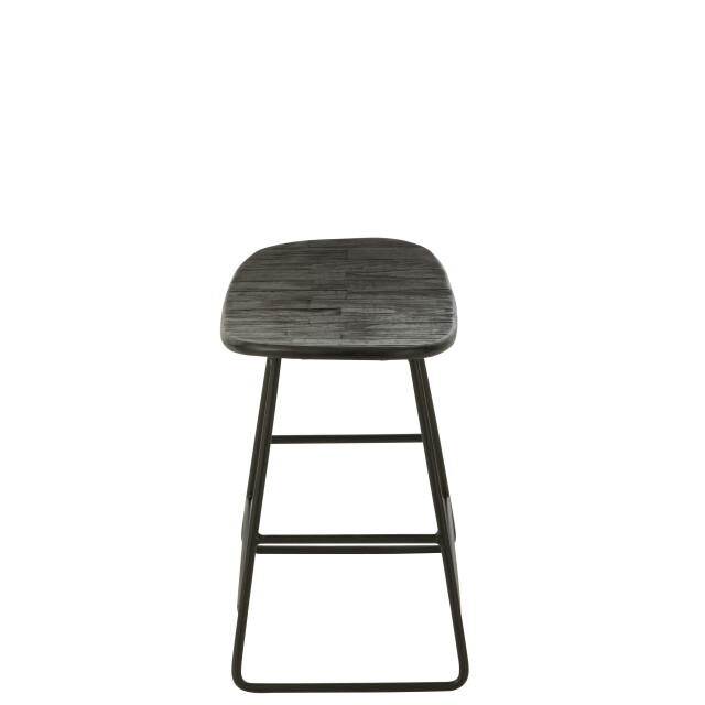 J-Line kruk rechthoekig gerecycleerd teak small 40x30x45cm 3001932 large