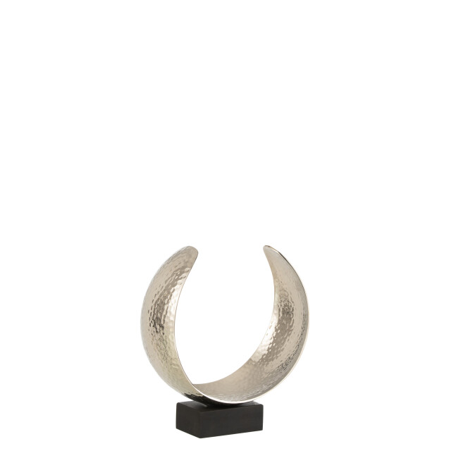 J-Line decoratie maan metaal zilver small 25.5x10x26cm 3007600 large
