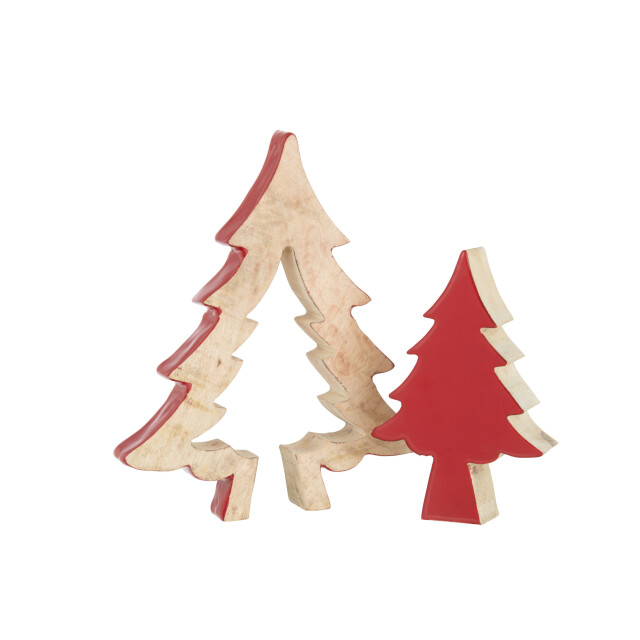 J-Line puzzel kerstboom mango l 24.5x4x30cm 3006921 large