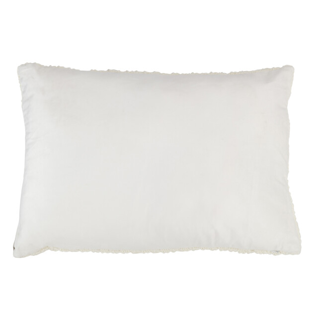 J-Line kussen maison polyester/acryl /wit 40x60x10cm 3000907 large