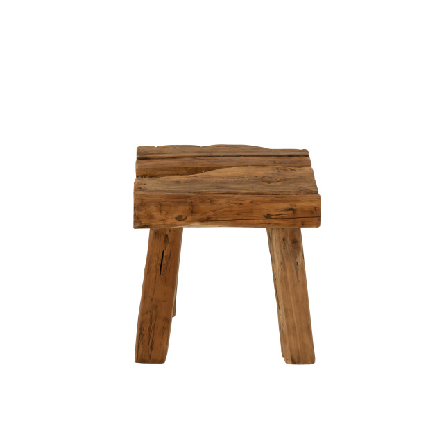 J-Line stoel rustiek teakhout 35x35x35cm 3001954 large