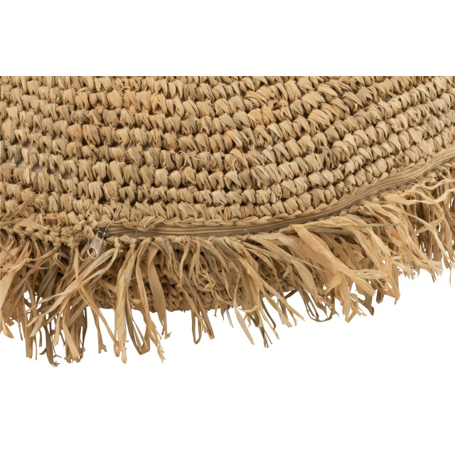 J-Line kussen rond raffia 62x62x24cm 3066111 large