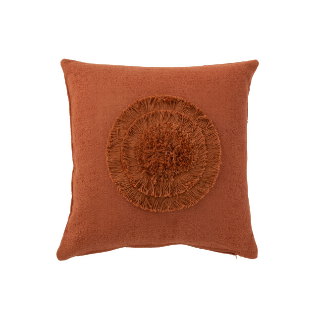 J-Line kussen cirkel textiel terracotta 45x45x10cm 3001434 large