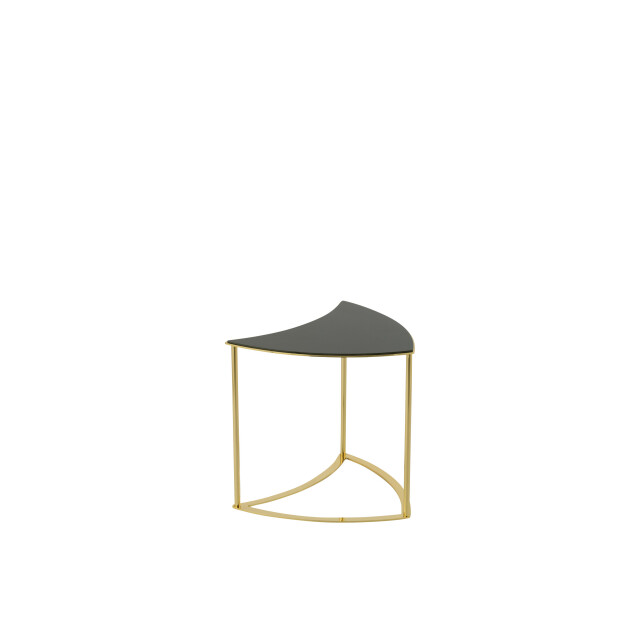 J-Line set van 6 tafels tornado goud metaal/mdf/glas 100x100x48cm 3001610 large