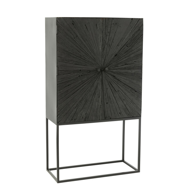 J-Line barkast shanil hout/ijzer 90x40x162cm 3001787 large