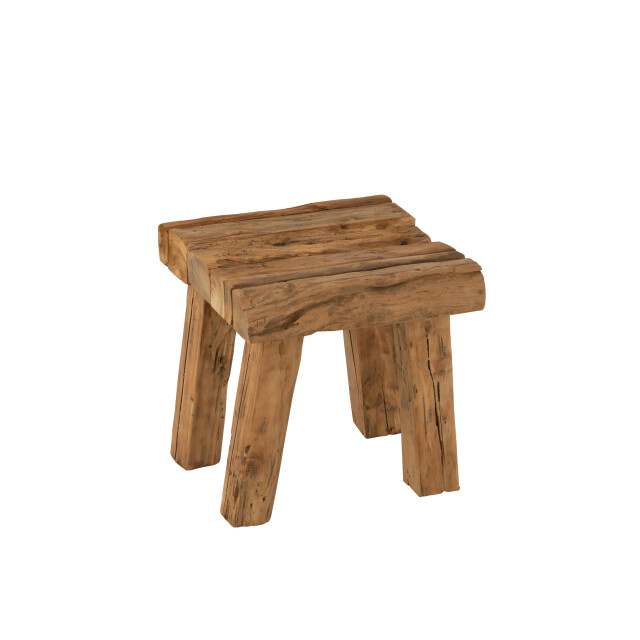 J-Line stoel rustiek teakhout 35x35x35cm 3001954 large